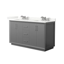 Dark Gray / Giotto Quartz Top / Brushed Nickel Hardware