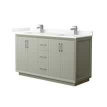 Light Green / Giotto Quartz Top / Brushed Nickel Hardware