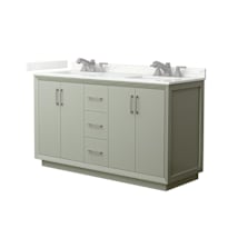 Light Green / Giotto Quartz Top / Brushed Nickel Hardware