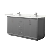 Dark Gray / Giotto Quartz Top / Brushed Nickel Hardware