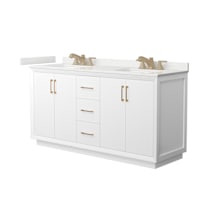 White / White Quartz Top / Satin Bronze Hardware