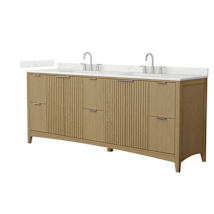 Natural Oak / Giotto Quartz Top / Brushed Nickel Hardware