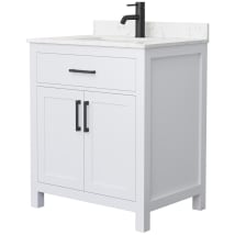 White / Carrara Cultured Marble Top / Matte Black Hardware