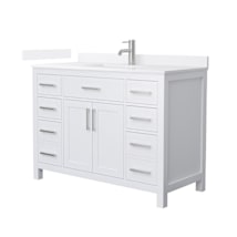 White / White Quartz Top / Brushed Nickel Hardware