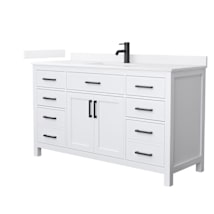 White / White Quartz Top / Matte Black Hardware