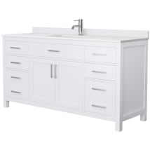 White / White Cultured Marble Top / Brushed Nickel Hardware