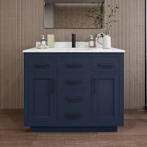 Dark Blue / Giotto Quartz Top / Matte Black Hardware