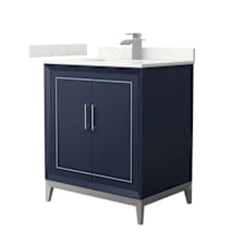 Dark Blue / Giotto Quartz Top / Brushed Nickel Hardware