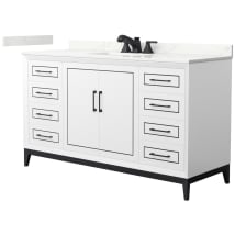 White / Giotto Quartz Top / Matte Black Hardware