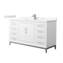 White / Giotto Quartz Top / Brushed Nickel Hardware