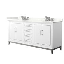 White / Giotto Quartz Top / Brushed Nickel Hardware