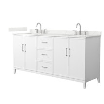White / Giotto Quartz Top / Brushed Nickel Hardware