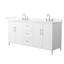 White / White Quartz Top / Brushed Nickel Hardware