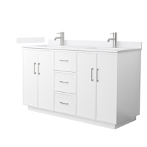 White / White Quartz Top / Brushed Nickel Hardware
