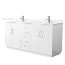White / White Quartz Top / Brushed Nickel Hardware