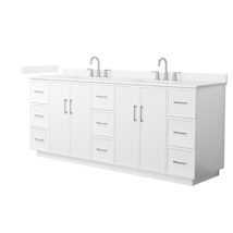White / White Quartz Top / Brushed Nickel Hardware