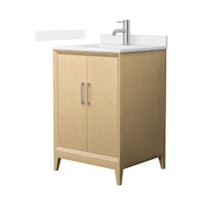 White Oak / White Quartz Top / Brushed Nickel Hardware