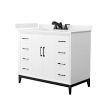 White / White Quartz Top / Matte Black Hardware