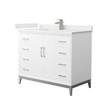White / White Quartz Top / Brushed Nickel Hardware