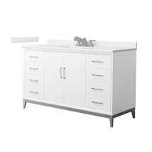 White / White Quartz Top / Brushed Nickel Hardware
