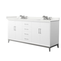 White / White Quartz Top / Brushed Nickel Hardware