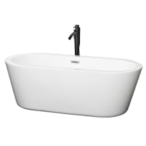 White / Polished Chrome Trim / Matte Black Faucet