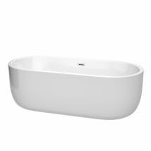 White / Polished Chrome Trim