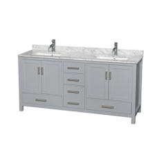 Gray / White Carrara Marble Top / Brushed Chrome Hardware