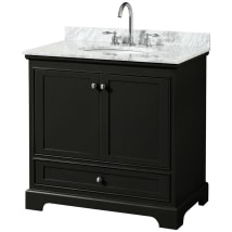 Dark Espresso / White Carrara Marble Top / Polished Chrome Hardware