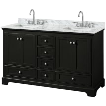 Dark Espresso / White Carrara Marble Top / Polished Chrome Hardware