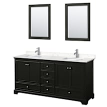 Dark Espresso / Carrara Cultured Marble Top / Polished Chrome Hardware