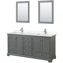 Dark Gray / Carrara Cultured Marble Top / Polished Chrome Hardware
