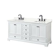 White / Giotto Quartz Top / Matte Black Hardware