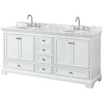 White / White Carrara Marble Top / Polished Chrome Hardware