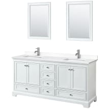 White / White Cultured Marble Top / Polished Chrome Hardware