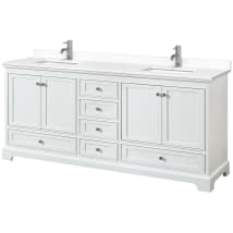 White / White Cultured Marble Top / Polished Chrome Hardware