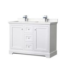 White / Carrara Cultured Marble Top / Polished Chrome Hardware