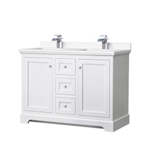 White / White Cultured Marble Top / Polished Chrome Hardware