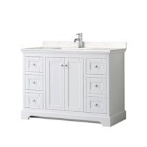 White / Carrara Cultured Marble Top / Polished Chrome Hardware