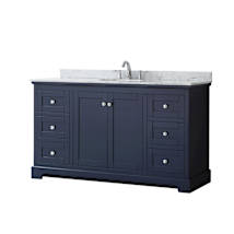 Dark Blue / Polished Chrome Hardware