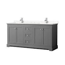 Dark Gray / Carrara Cultured Marble Top / Polished Chrome Hardware