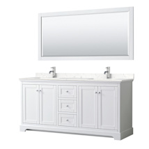 White / Carrara Cultured Marble Top / Polished Chrome Hardware