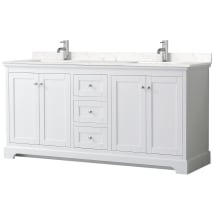 White / Carrara Cultured Marble Top / Polished Chrome Hardware