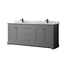 Dark Gray / White Carrara Marble Top / Matte Black Hardware