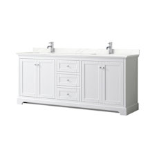 White / Giotto Quartz Top / Polished Chrome Hardware