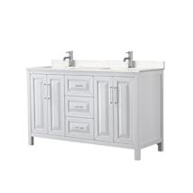 White / Carrara Cultured Marble Top / Polished Chrome Hardware