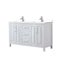 White / White Cultured Marble Top / Polished Chrome Hardware