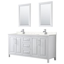 White / Carrara Cultured Marble Top / Polished Chrome Hardware