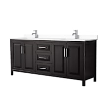 Dark Espresso / White Cultured Marble Top / Polished Chrome Hardware
