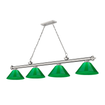 Brushed Nickel / Green
